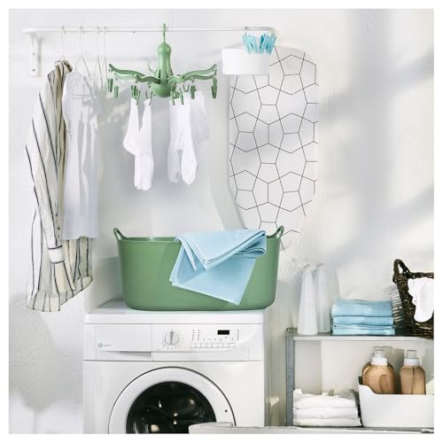 PRESSA IKEA Tendedero colgante 16 pinzas para ropa, Verde