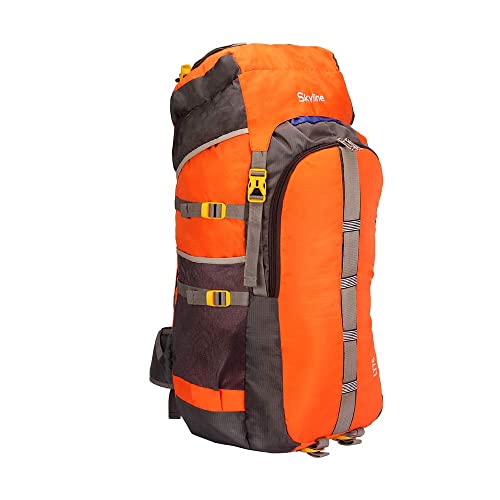 Skyline Unisex Hiking/Backpack/Camping/Trekking Travel Rucksacks Bag 80 Ltrs -2416 (Orange) #TOP1