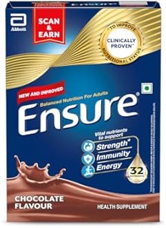 Ensure No 1 Nutritional Supplement Drink in the world|32 nutrients High Protein,Calcium,Vit D|Chocolate 375g