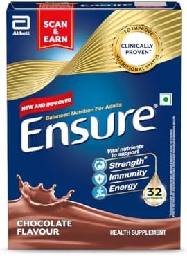 Ensure No 1 Nutritional Supplement Drink in the world|32 nutrients High Protein,Calcium,Vit D|Chocolate 375g