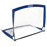 Fußballtor für Kinder (Minitor für draußen im Garten) Faltbar, klein, stabil, Größe: 120 x 90 cm - Geschenk für fußballbegeisterte Jungen und Mädchen (blau)