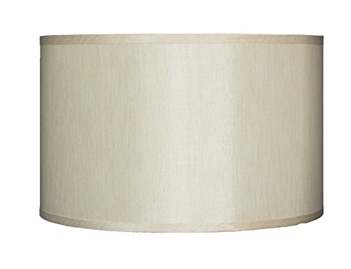 Urbanest Faux Silk Drum Lampshade, 16-inch by 16-inch by 10-inch,
