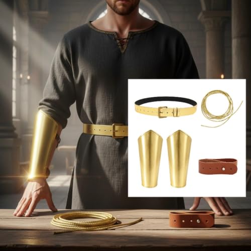 Cinturón Medieval Ajustable RNXRZANK Evita que tu Disfraz se Desarme 4