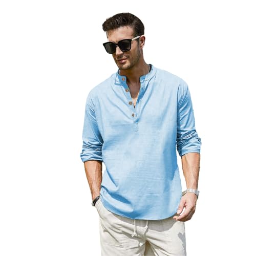 Image of Vida Loca Men Full Sleeve Solid Cotton Blend Straight Slim Fit Kurta Shirt for Men's.