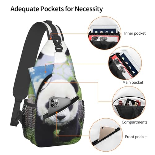 Sac de randonnée pour femmes et hommes panda grand format - 4