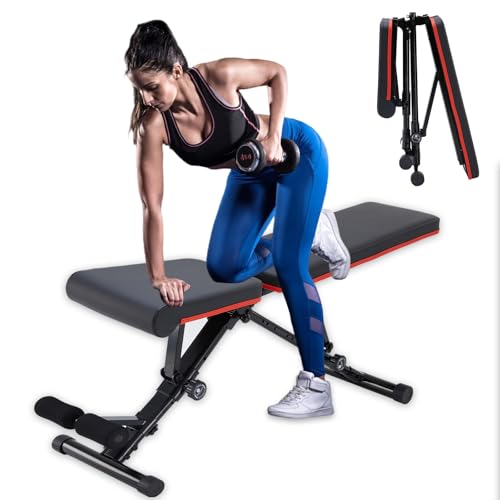 Adjustable Weight Bench for Home Gym, Foldable Workout Bench with 795LBS Capacity, Incline & Decline Multi-Position Design for Full Body Exercise