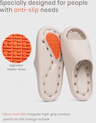 Image of XIXITIAO Shower Shoes Women Men Non Slip,Quick Drying Shower Shoes with Holes,Slippers for Bathroom,College Dorm,Gym,Travel,and Hospital,Soft EVA,Lightweight,Anti Slip,Toe Protection