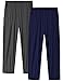 Produktbild MoFiz Herren Pyjamahose Modal Schlafanzughose Lang Schlafhose Winter mit Bündchen 2 Pack Dunkelgrau/Schwarzblau DE 56/58 US XL