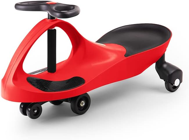 Fiery Red Ride On Wiggle Car | Sit On Scooter for Kids | Balance Toy Cars with Seat & Steering Wheel | Toddler Gifts for 3+ Year Old Boys & Girls | Vehicles for Indoor & Outdoor Play
