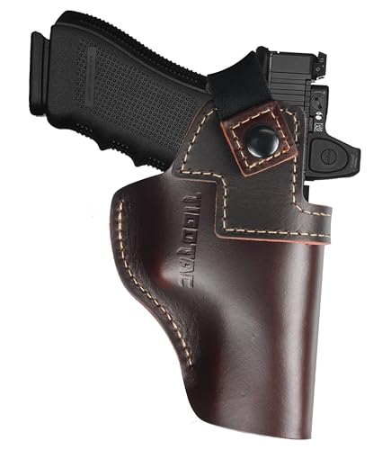 OWB Leather Holster Compatible with Glock 17 19 43X /Taurus G2C G3 G3C fits M&P 9mm Shield/Sig P365 P320 / Springfield XDS