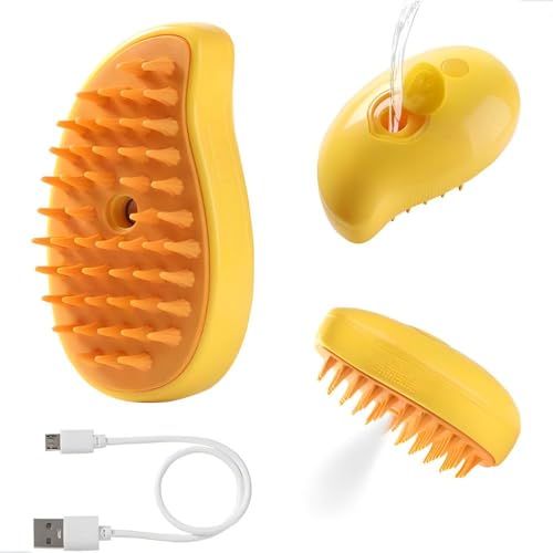 Escova Elétrica A Vapor Para Animais De Estimação 3 Em 1 Fim Dos Pelos Pela Casa Remoção de Pelos E