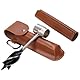 BDHYYM Handbohrer Bushcraft Tools, Handbohrmaschine mit Lederhülle, Manueller Überlebensbohrer für Camping, Bushcraft und Outdoor Backpacking