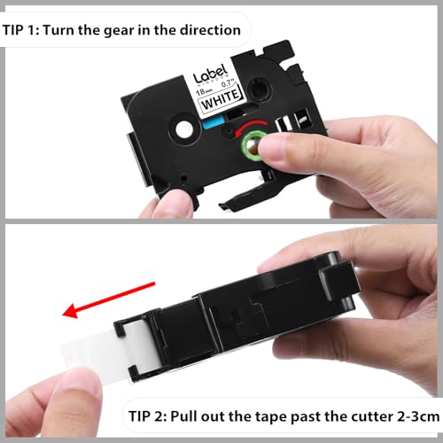 Label KINGDOM TZe-241 TZ Tape 18mm 0.7 Laminated White Replacement for Brother Label Maker Tape 18mm 3/4 Inch Black on White Compatible with Brother P Touch PT-D410 PT-D400 PT-D600 PT-D610BT, 3-Pack - Thumbnail 7