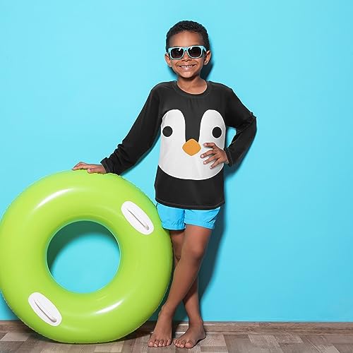 Image of CaTaKu Boys Swim Shirt Toddler Rash Guard Long Sleeve Swimsuit for Boys Girls UPF 50+ 3-12T