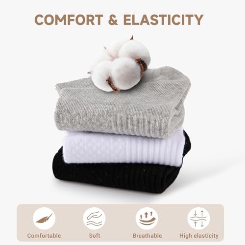 eallco 8 Pairs Womens Ankle Cotton Socks Low Cut Running Thin Short Breathable Sport Casual Socks