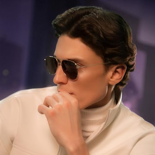 Image of BOLON Ultra Lightweight Full Titanium Classic Aviator Polarized Sunglasses, Exclusive Eyewear Brand of EssilorLuxottica
