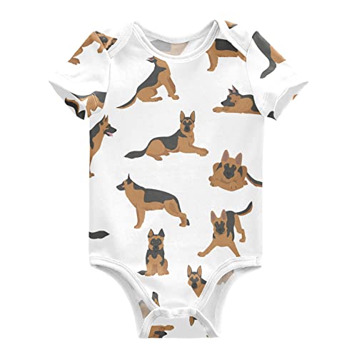 Image of vvfelixl Baby Girls' Bodysuits Black Pug White Short Sleeve Cotton Baby Clothes For Girls 0-24 Months