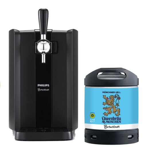 PerfectDraft Black beer bundle with Löwenbräu 6L keg, Philips home dispenser.