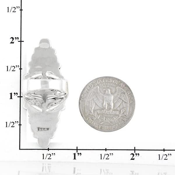 Turquoise Ring Sterling Silver 925 Genuine Gemstones Size 6 to 11 - Image 5