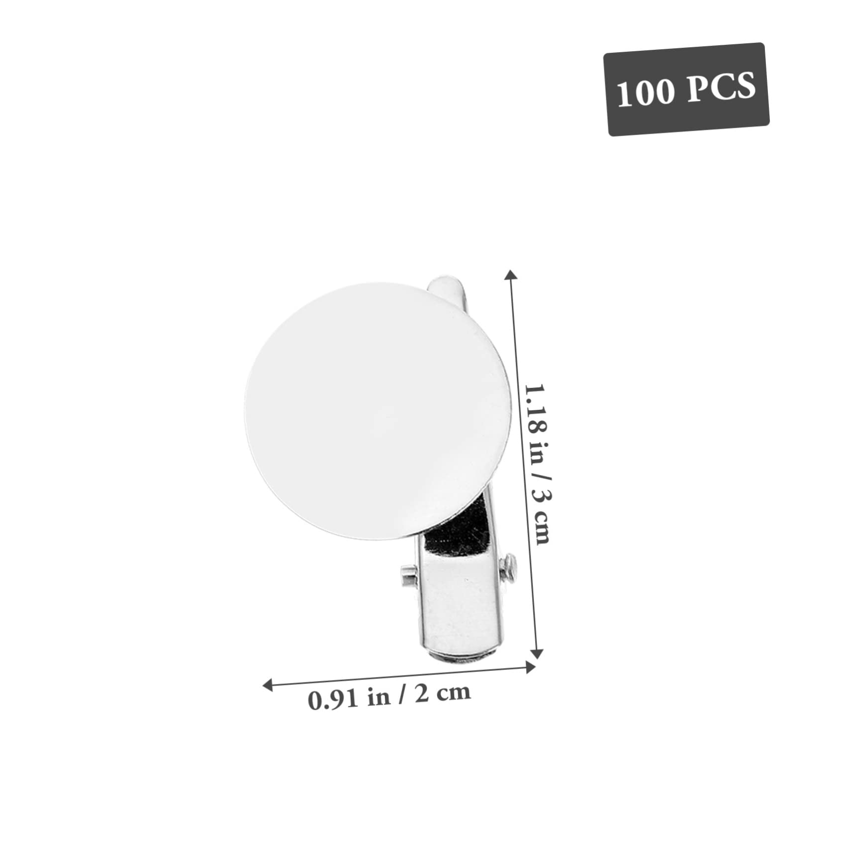 Ipetboom Brooch Accessories 100 Pcs Iron Brooch Bases Clasps for DIY Jewelry Crafts