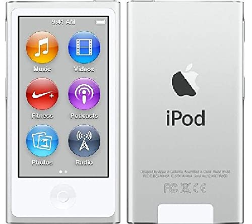 Music Player iPod Nano 7th Generation 16gb Silver Packaged in Plain White Box