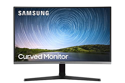 Samsung Curved Monitor C27R502FHR, 27 Zoll, VA-Panel, Full HD-Auflösung, AMD FreeSync, Bildwiederholrate 60 Hz, Krümmung 1800R, Reaktionszeit 4 ms, Dunkel Blau, Grau