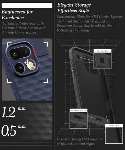 Image of WOW IMAGINE Back Cover for Realme 16 Pro 5G with Hexa Cube Design | Ultra Slim Soft Rubberised Case | Inner Velvet Fabric | Flexible Mobile Case | Camera Protection - Blue