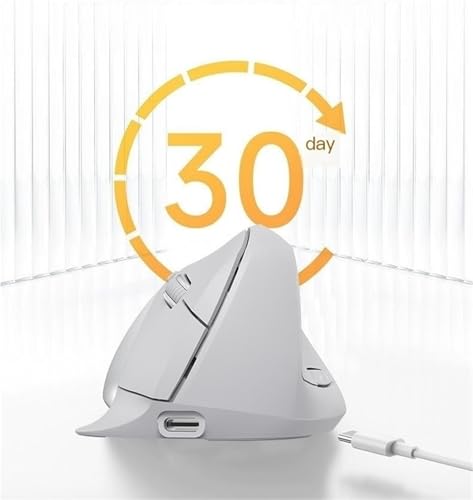 Ratón vertical Bluetooth y 2.4G dual con carga inalámbrica para PC Windows y Mac 2