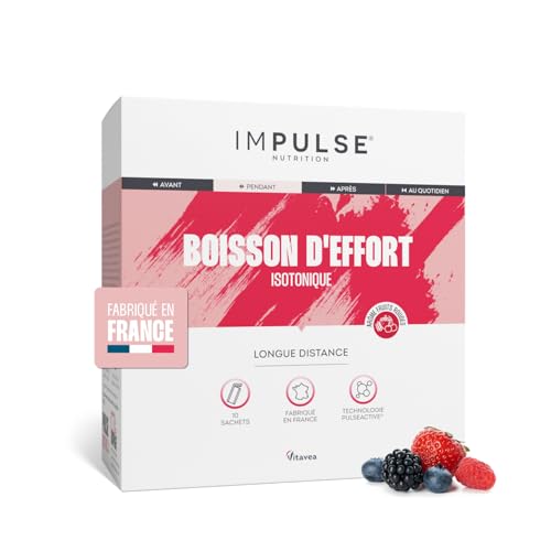 Impulse Nutrition - Boisson isotonique d’effort fruits rouges avec 3