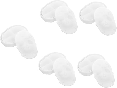 5 piezas de caja de almacenamiento de calavera Molde de para Resina Cenicero Molde de resina Molde de Cenicero Molde de Cráneo Moldes de Calavera de