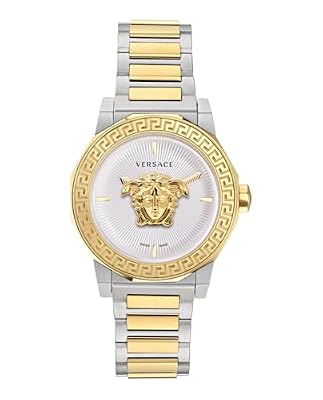 Versace Medusa Deco Collection Orologio da donna di lusso con cinturino bicolore e cassa con quadrante bianco