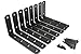 MHMYDZ 8 Pcs Matte Black Steel Heavy Duty"L" Corner Brace Joint Angle Bracket Shelf Bracket Wall Hanging with Screws 125mmX75mm/5 InchX3 Inch Decorative Corner Brackets Joint Angle Bracket