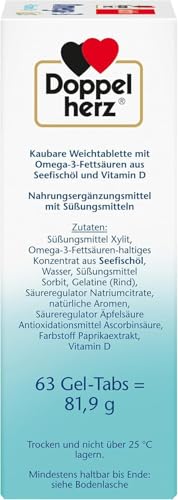 Doppelherz Omega-3 + D3 Kids - Vitamin D wird für ein gesundes Wachstum & eine gesunde Entwicklung der Knochen bei Kindern benötigt - 63 Gel-Tabs 4