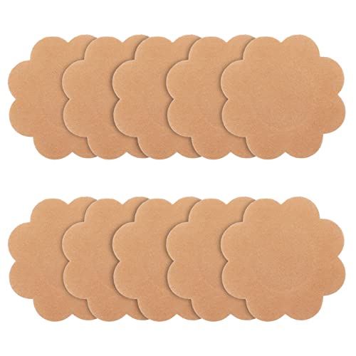 Sibba Nipple Cover Pasties Covers Pads 10 Pcs Beige Breast Petals Stickers Tape Pasty Nipless Lift Stickiness Sticky Breathable Lingerie Underwear Accessory Wedding Dress Women Girl, Beige, One Size