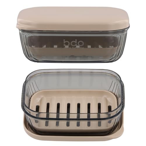 2 Piezas Jabonera de Viaje con Desagüe, Seifenschale mit Deckel, Caja de Jabón Portátil para Viajes, Saboneteira, Jabonera Impermeable a Prueba de Fugas, für Camping, Reisen, Badezimmer, Dusche