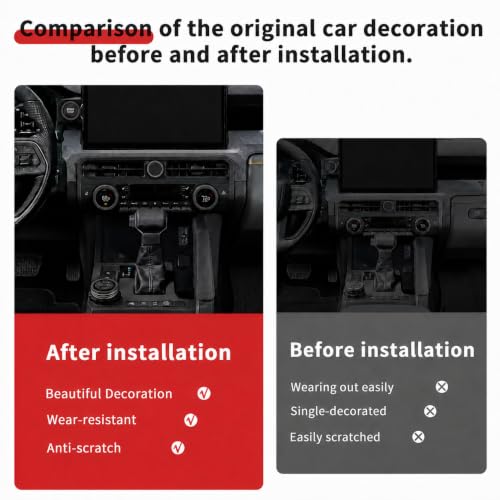 Image of for Toyota Tacoma 2024-2026 & 4Runner 2025-2026, 14-Inch Screen Aluminum Alloy Knob Cover Trim - Fits Push Start, AC, Volume & 4WD Gear Switch (Black, 6-Piece Set)