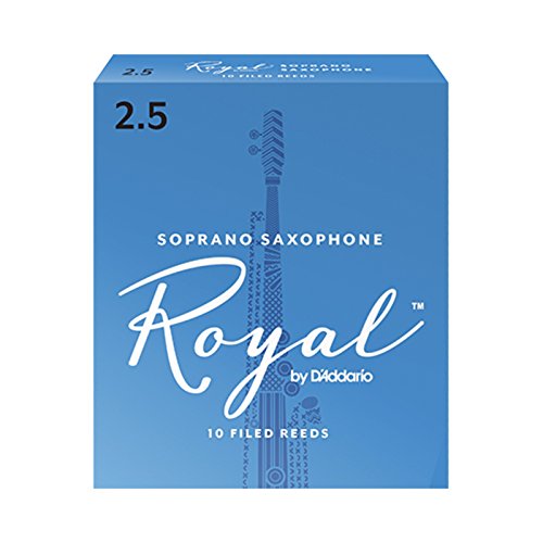 Rico RIB1025 Royal 2.5 Strength Reeds for Soprano Sax (Pack of 10)