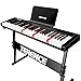 TERENCE Pianoforte Digitale Portatile 61 Tasti semi-pesati con Supporti e batteria da 1800 mAh Tastiera e interfaccia MIDI e supporto per spartiti Bluetooth Borsa adesiva Cavo audio Auricolari