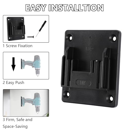 Support de machine pour outils de perçage et rangement mural de batterie 14,4-18 V - 6