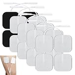 20 PCS Unit Replacement Pads,TENS Pads Replacement,50X50mm TENS Machine Pads,Self-Adhesive Electrode Pads,Reusable Unit Electrode Pads,Unit Pad for Auvon for Elle for Most TENS Machine