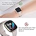 WFEAGL for Fitbit Versa Band, Top Grain Leather Band Replacement Strap for Fitbit Versa/Versa 2 /Versa Lite/Versa SE Fitness Smart Watch(Pink Band+Rose Gold Buckle)