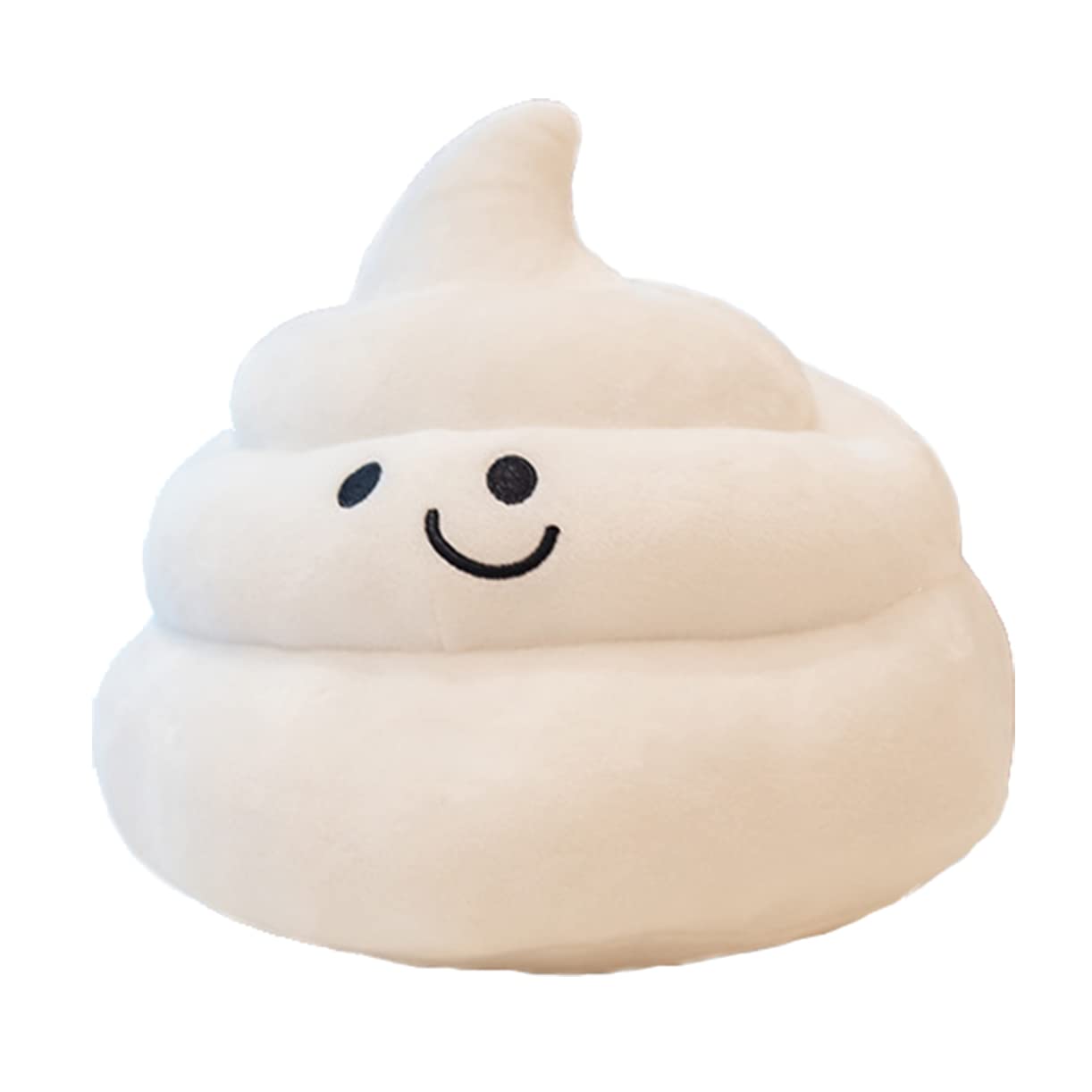 Maxpetus Lovely Plush Simulation Poop, Spoof Gifts, 3D Funny Decoration Pillow (10in, White)