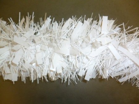 Toyland® 4m Solid Matt White Chunky/Feines Lametta - Frozen...