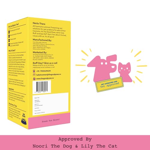 The Good Paws Ta Ta Tartar Dental Care for Dogs and Cats | Oral Care Water Additive with Digestive Enzymes | Controls Plaque & Tartar | Freshens Breath | No Brushing | Odorless | Tasteless | 300 ml |