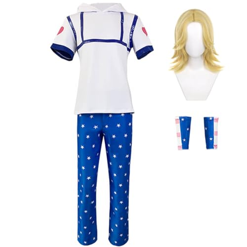 Gyro Zeppeli cosplay complet de JJBA déguisement adulte fête carnaval avec perruque