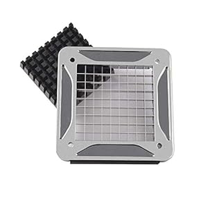 Sopito frietsnijder RVS aardappelsnijder Professionele aardappelsnijder met 1/2-inch messen voor thuis en commercieel gebruik [2019 geüpgraded] 3/8 Inch French Fry Cutter Plate ZILVER