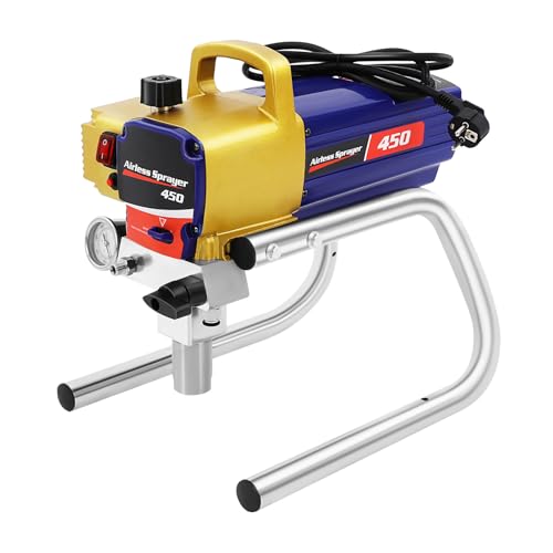 Airless Spritzlackiermaschine Farbsprühsystem Sprayer Wandfarben Sprühgerät 1500W 3300PSI Hochdruckspritzgerät 517 Spritzdüse mit 8m Hochdruckschlauch für Wand- und Möbelanstriche, Innen- und Außenan