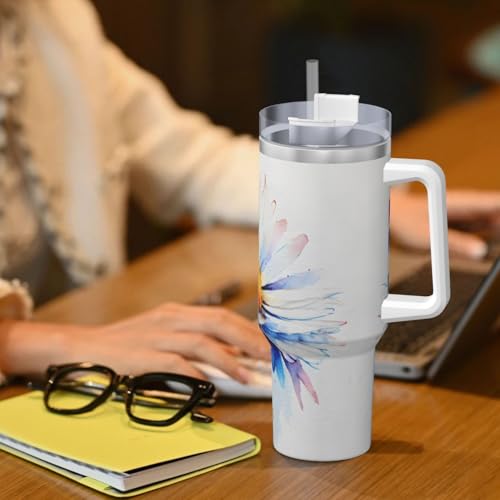 Vaso acero inoxidable 40oz con asa y pajilla miniatura 7