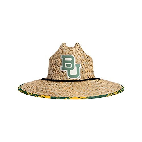 Image of FOCO Men's NCAA College Team Logo Floral Straw Sun Hat