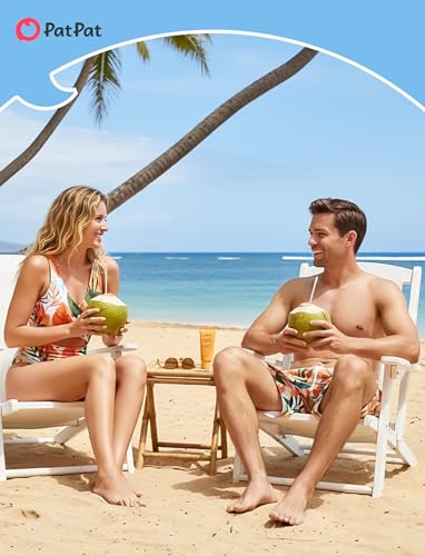 Image of PATPAT Family Matching Swimsuits Swimwear: Mommy and Me Striped Spliced One-Piece Matching Swimsuits Set